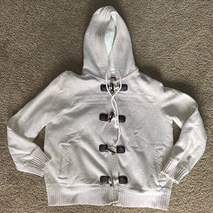 Old Navy cream colored jacket, fur lined on the inside